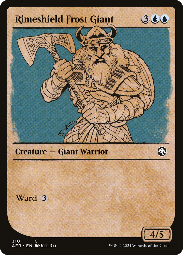Rimeshield Frost Giant (AFR-310) [Adventures in the Forgotten Realms] (Showcase) MTG Single Wizards of the Coast