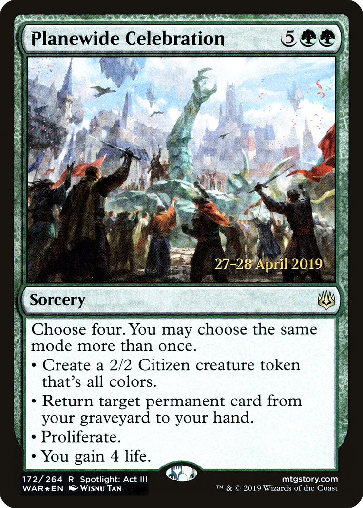 Planewide Celebration (PRE-172) [War of the Spark Promos] Foil MTG Single Wizards of the Coast