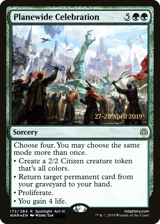 Planewide Celebration (PRE-172) [War of the Spark Promos] Foil MTG Single Wizards of the Coast