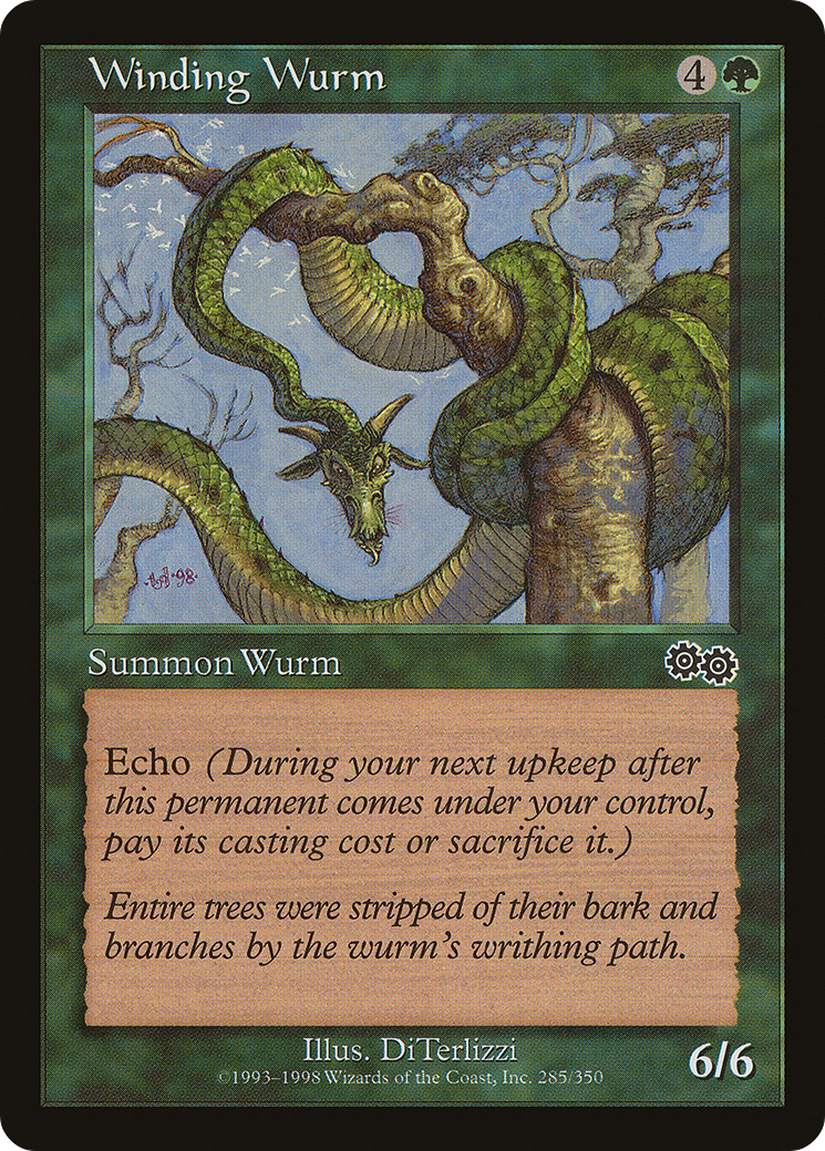 Winding Wurm (USG-285) [Urza's Saga] MTG Single Wizards of the Coast