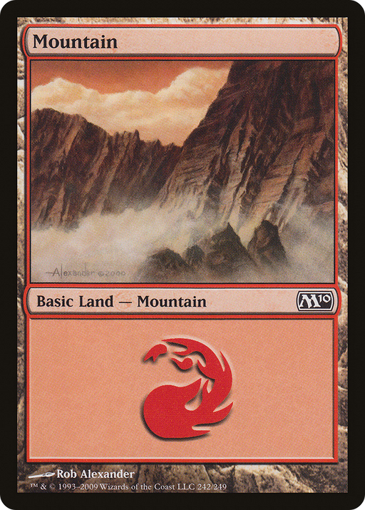 Mountain (242) (M10-242) [Magic 2010] Foil MTG Single Wizards of the Coast