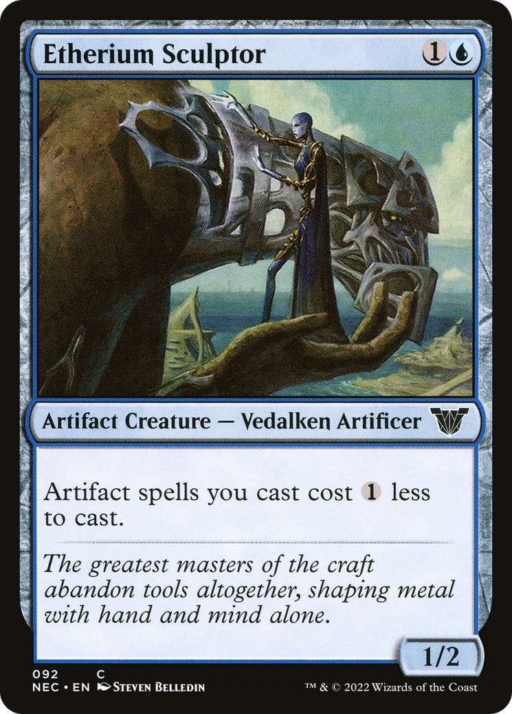 Etherium Sculptor (NEC-092) [Neon Dynasty Commander] MTG Single Wizards of the Coast