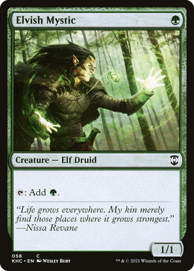 Elvish Mystic (KHC-058) [Kaldheim Commander] MTG Single Wizards of the Coast