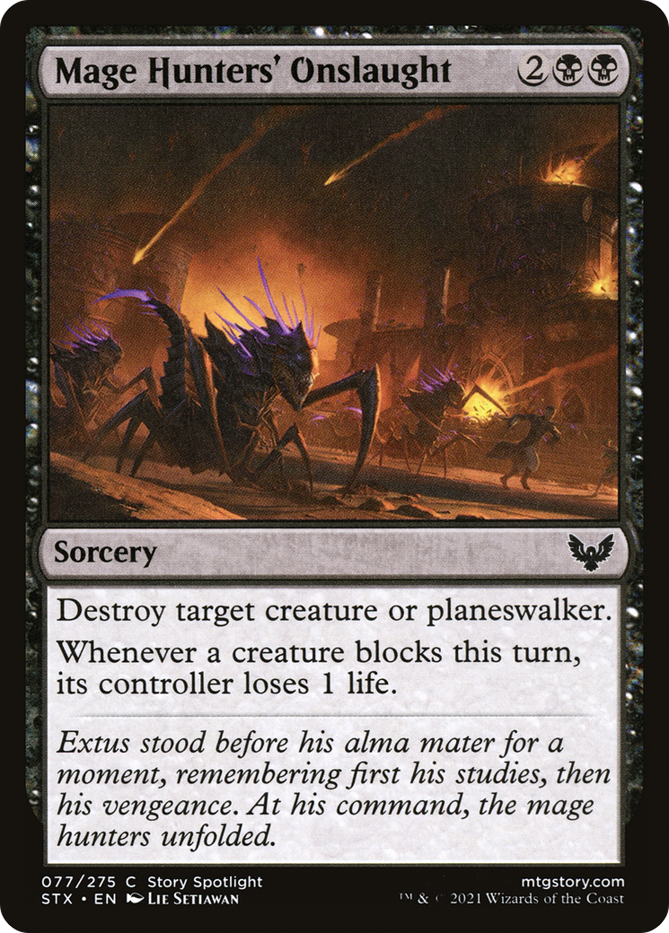 Mage Hunters' Onslaught (STX-077) [Strixhaven: School of Mages] Foil MTG Single Wizards of the Coast