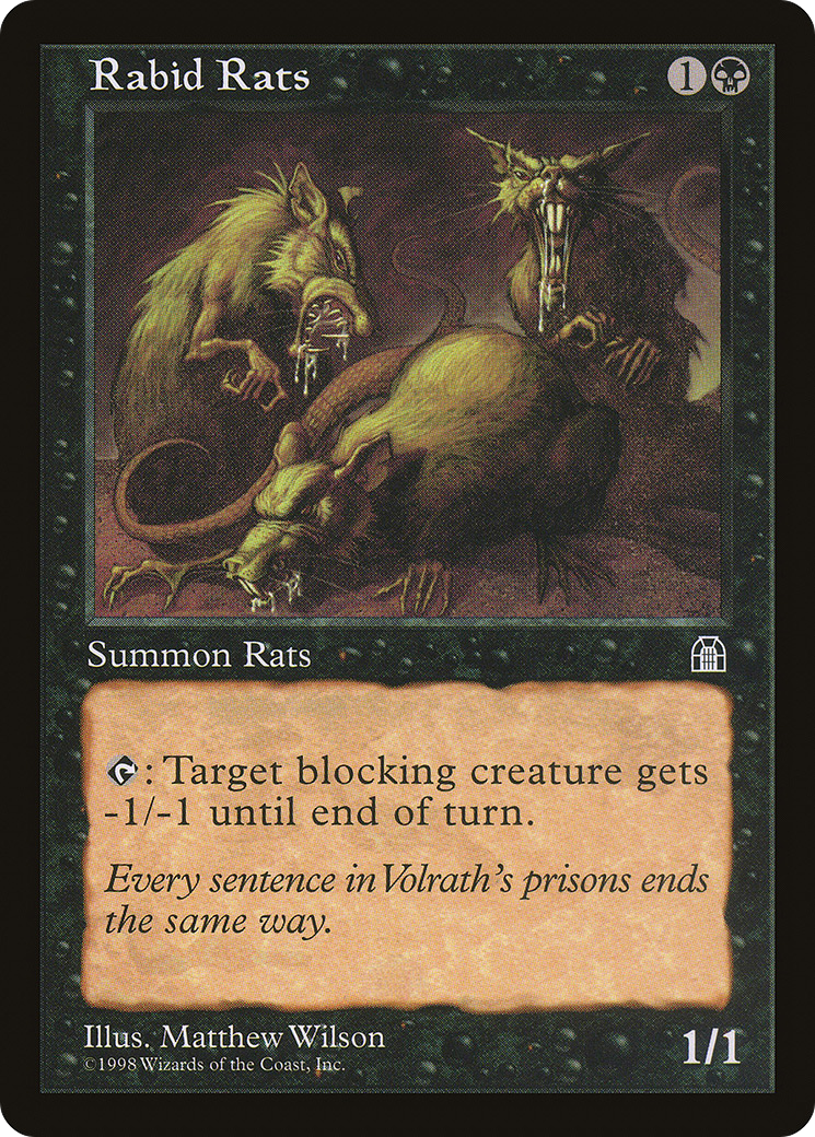 Rabid Rats (STH-067) [Stronghold] MTG Single Wizards of the Coast
