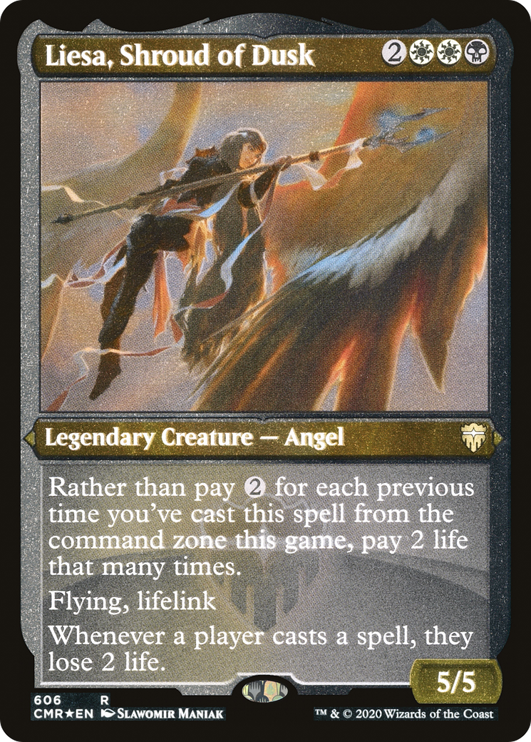 Liesa, Shroud of Dusk (Foil Etched) (CMR-606) [Commander Legends] Foil MTG Single Wizards of the Coast