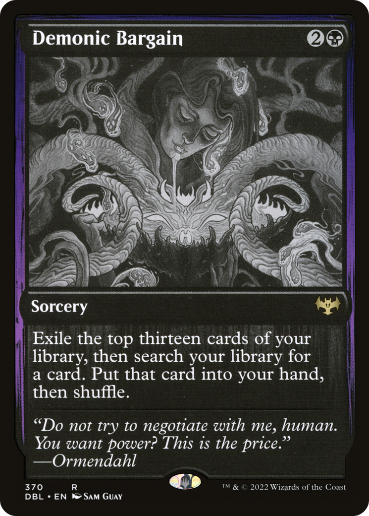 Demonic Bargain (DBL-370) [Innistrad: Double Feature] Foil MTG Single Wizards of the Coast