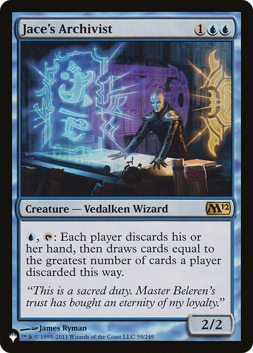 Jace's Archivist (LIST-M12-59) [Mystery Booster] The List MTG Single Wizards of the Coast