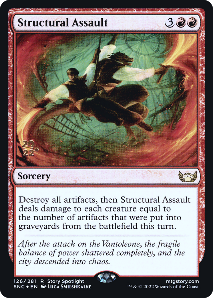 Structural Assault (PRE-126S) [Streets of New Capenna Promos] Foil MTG Single Wizards of the Coast