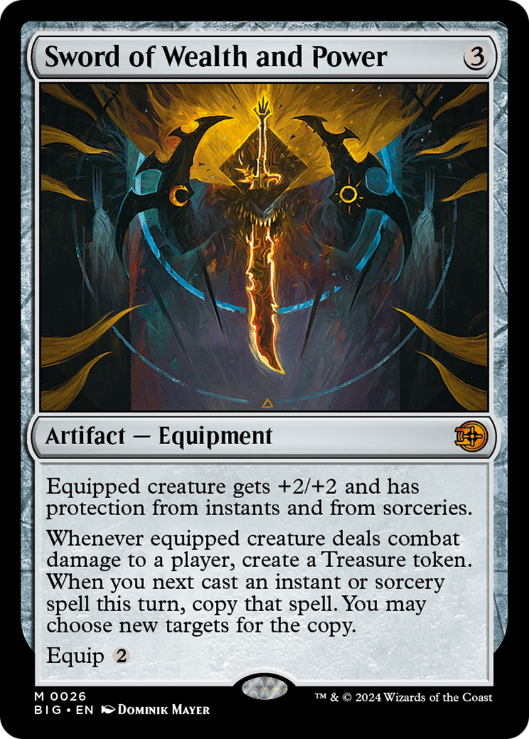 Sword of Wealth and Power (BIG-026) [The Big Score] MTG Single Wizards of the Coast