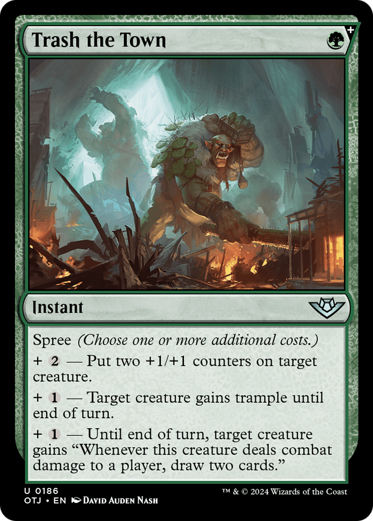 Trash the Town (OTJ-186) [Outlaws of Thunder Junction] Foil MTG Single Wizards of the Coast