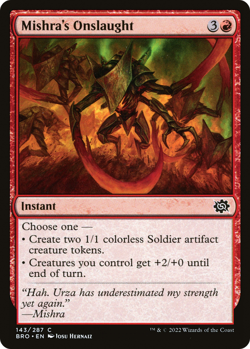 Mishra's Onslaught (BRO-143) [The Brothers' War] MTG Single Wizards of the Coast