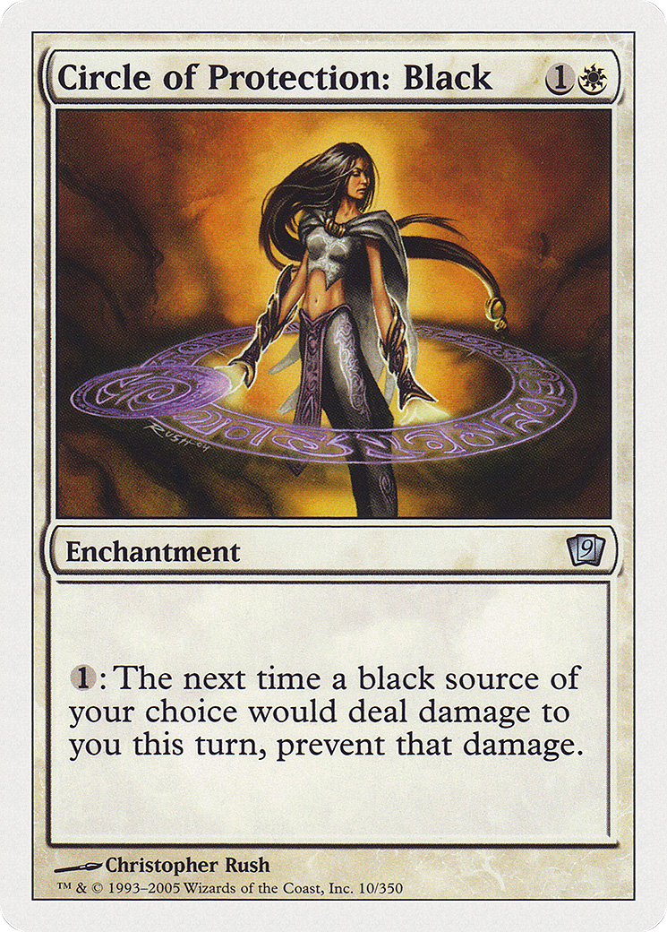 Circle of Protection: Black (9ED-010) [9th Edition] Foil MTG Single Wizards of the Coast