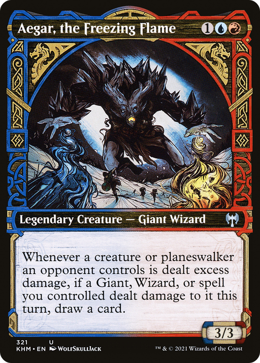 Aegar, the Freezing Flame (Showcase) [Kaldheim] MTG Single Magic: The Gathering