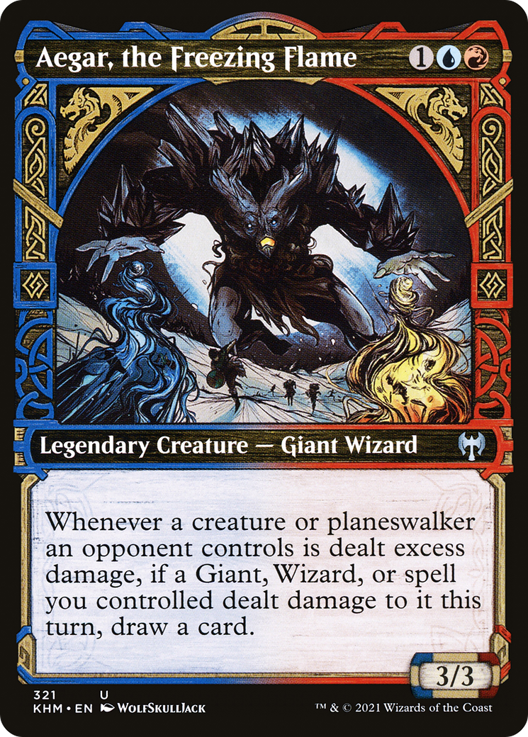 Aegar, the Freezing Flame (KHM-321) [Kaldheim] (Showcase) Foil MTG Single Wizards of the Coast