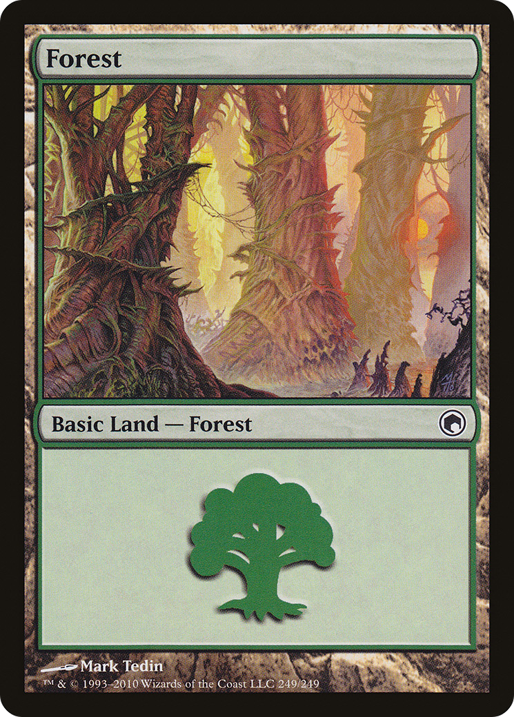 Forest (SOM-249) [Scars of Mirrodin] Foil MTG Single Wizards of the Coast