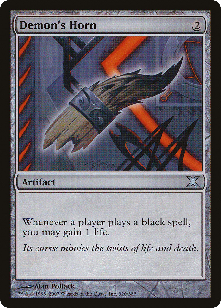Demon's Horn (10E-320) [Tenth Edition] MTG Single Wizards of the Coast