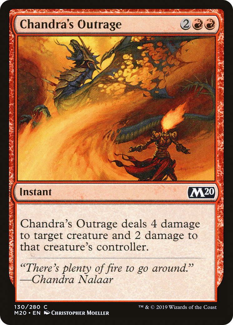 Chandra's Outrage (M20-130) [Core Set 2020] Foil MTG Single Wizards of the Coast