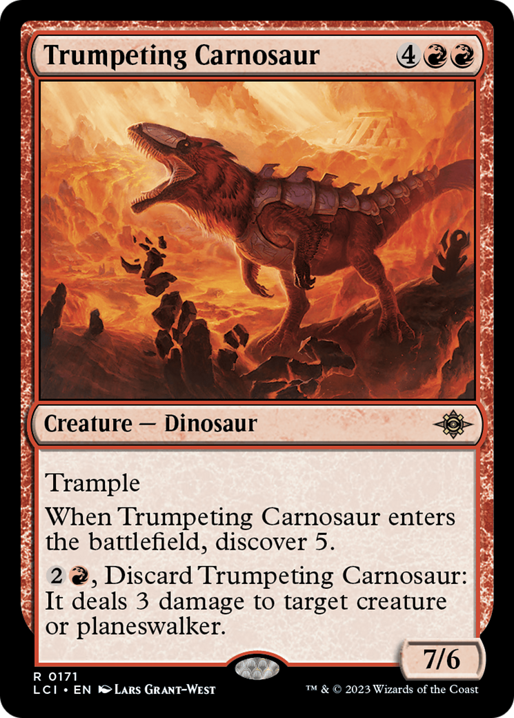 Trumpeting Carnosaur (LCI-171) [The Lost Caverns of Ixalan] MTG Single Wizards of the Coast