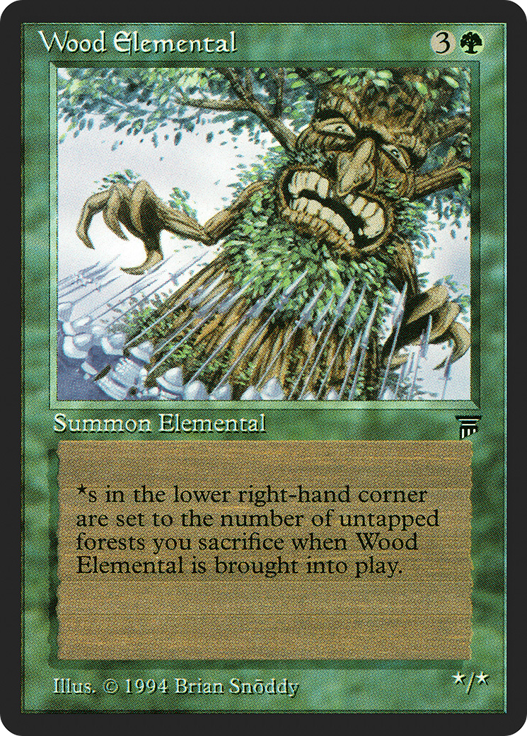Wood Elemental (LEG-) [Oldschool] Legends MTG Single Wizards of the Coast