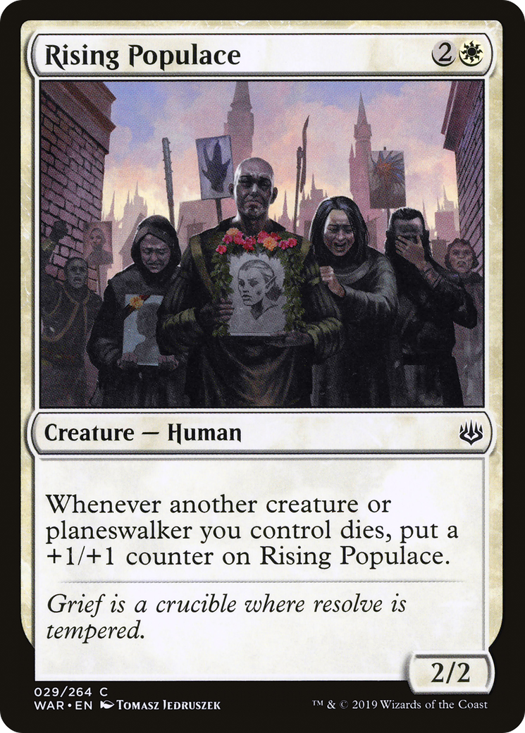 Rising Populace (WAR-029) [War of the Spark] Foil MTG Single Wizards of the Coast