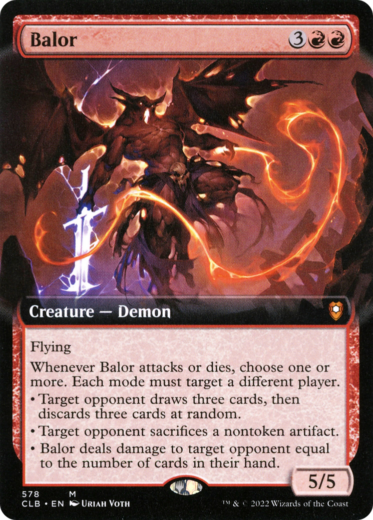Balor (CLB-578) [Commander Legends: Battle for Baldur's Gate] (Extended Art) Foil MTG Single Wizards of the Coast