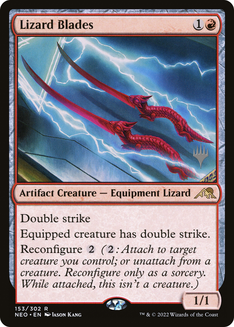 Lizard Blades (PPNEO-153) [Kamigawa: Neon Dynasty Promos] Foil MTG Single Wizards of the Coast