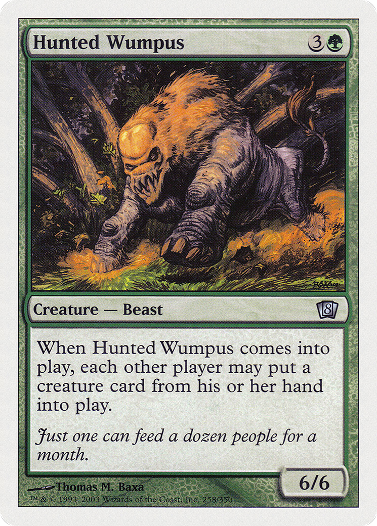 Hunted Wumpus (8ED-258) [8th Edition] Foil MTG Single Wizards of the Coast