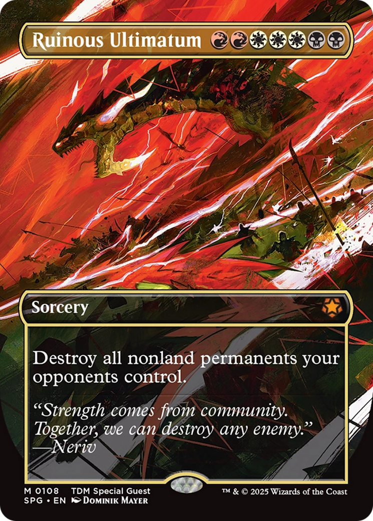 Ruinous Ultimatum (SPG-108) [Special Guests] (Borderless) Foil MTG Single Wizards of the Coast