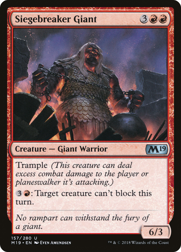Siegebreaker Giant (M19-157) [Core Set 2019] Foil MTG Single Wizards of the Coast