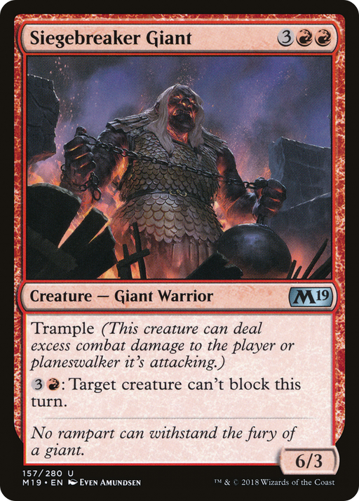 Siegebreaker Giant (M19-157) [Core Set 2019] MTG Single Wizards of the Coast