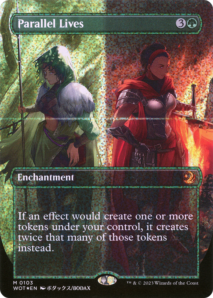 Parallel Lives (Anime Borderless) (Confetti Foil) (WOT-103) [Wilds of Eldraine: Enchanting Tales] (Borderless) Foil MTG Single Wizards of the Coast