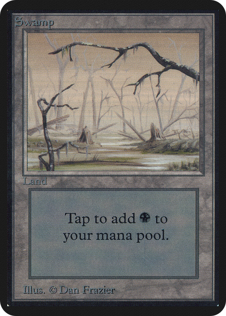 Swamp (LEA-291) [Oldschool] Limited Edition Alpha MTG Single Wizards of the Coast