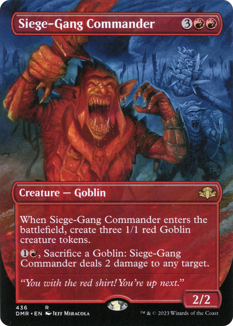 Siege-Gang Commander (DMR-436) [Dominaria Remastered] (Borderless) MTG Single Wizards of the Coast