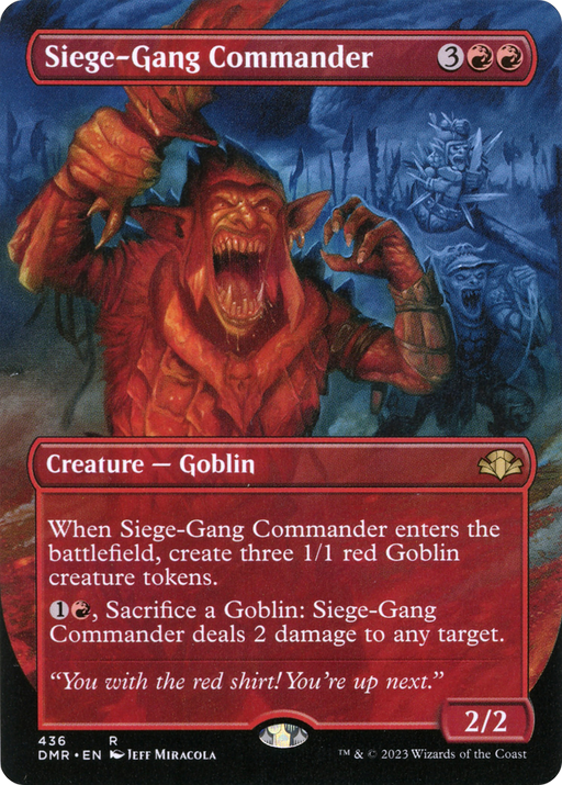 Siege-Gang Commander (DMR-436) [Dominaria Remastered] (Borderless) MTG Single Wizards of the Coast