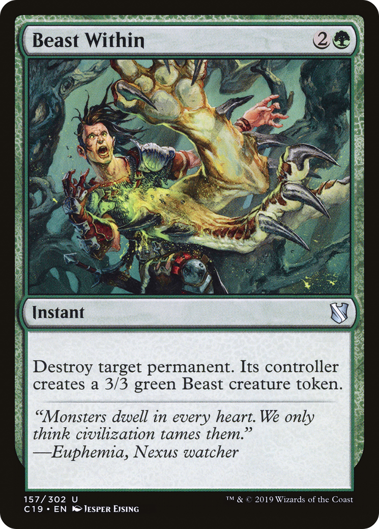 Beast Within (C19-157) [Commander 2019] MTG Single Wizards of the Coast