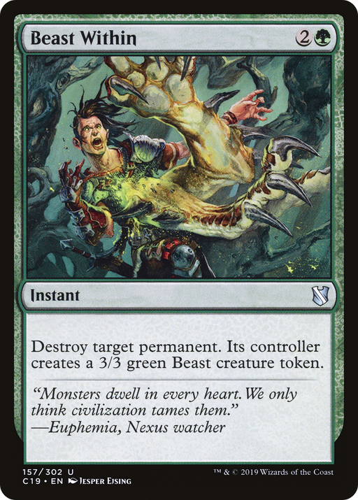 Beast Within (C19-157) [Commander 2019] MTG Single Wizards of the Coast