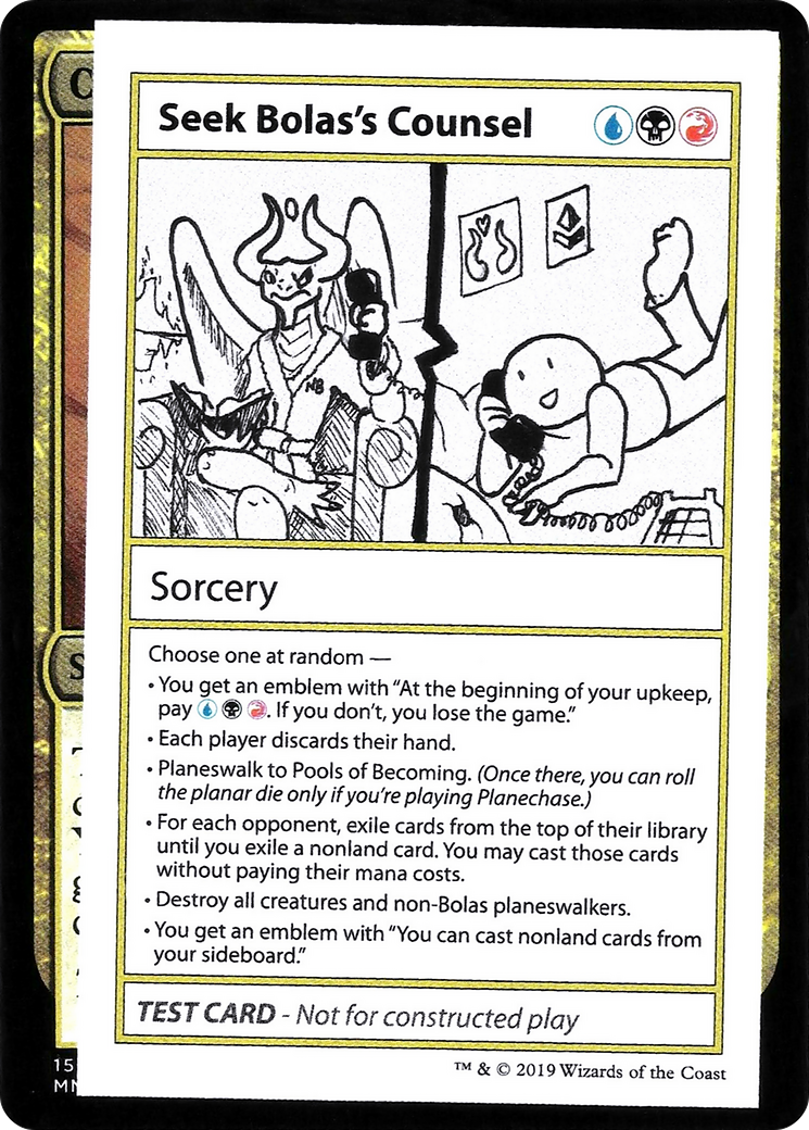 Seek Bolas's Counsel (CMB1-098) [Mystery Booster] Playtest Cards 2021 MTG Single Wizards of the Coast