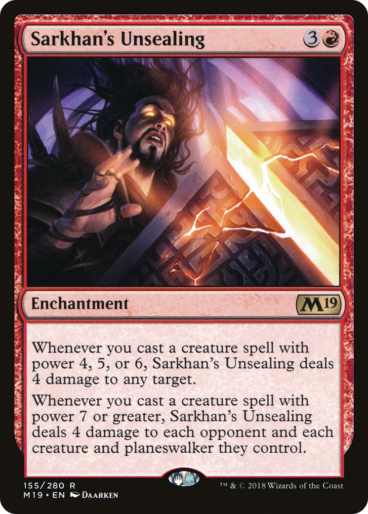 Sarkhan's Unsealing (M19-155) [Core Set 2019] Foil MTG Single Wizards of the Coast