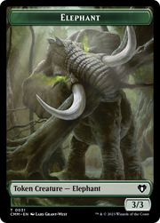 Servo // Elephant Double-Sided Token [Tokens] Commander Masters Tokens MTG Single Magic: The Gathering