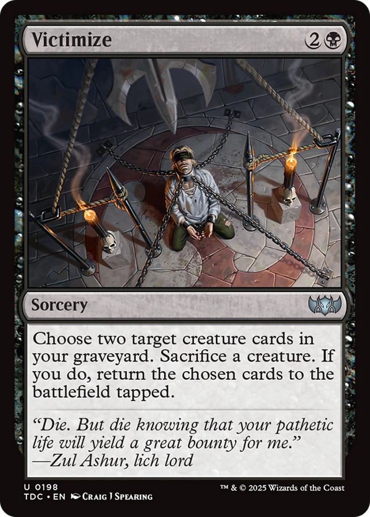Victimize (TDC-198) [Commander: Tarkir: Dragonstorm] MTG Single Wizards of the Coast