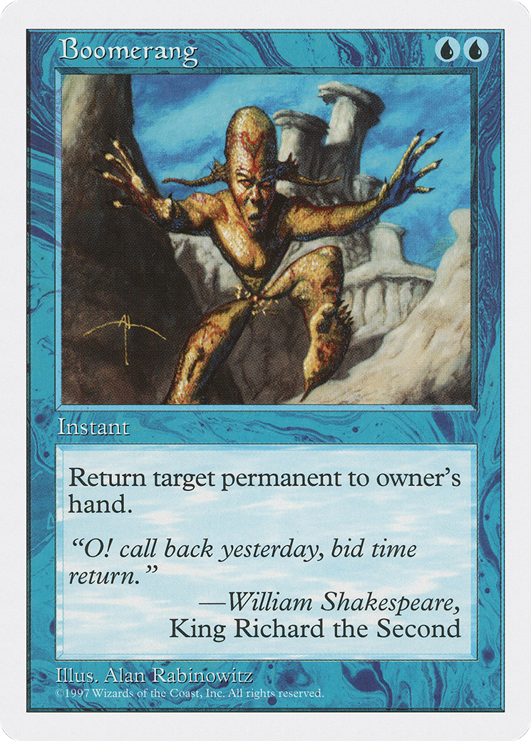 Boomerang (5ED-075) [Fifth Edition] MTG Single Wizards of the Coast