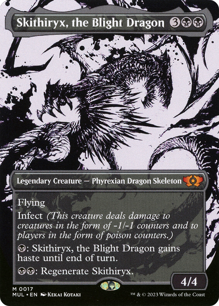 Skithiryx, the Blight Dragon (MUL-017) [Multiverse Legends] (Showcase) (Borderless) MTG Single Wizards of the Coast