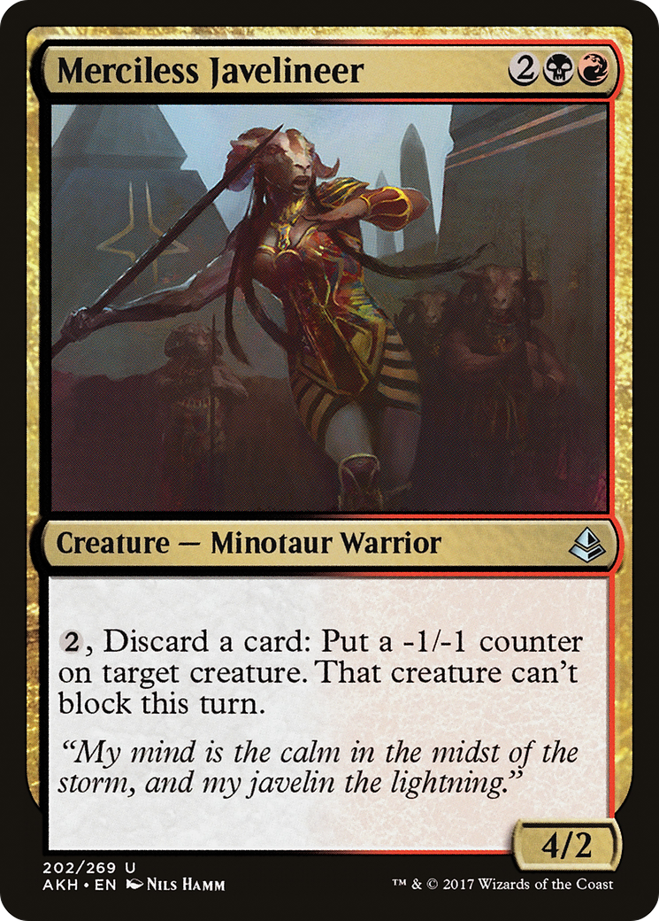 Merciless Javelineer (AKH-202) [Amonkhet] Foil MTG Single Wizards of the Coast