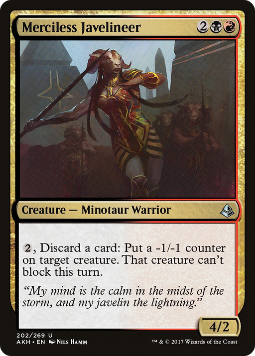 Merciless Javelineer (AKH-202) [Amonkhet] MTG Single Wizards of the Coast