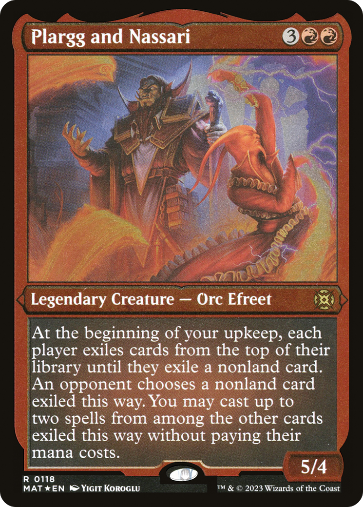 Plargg and Nassari (MAT-118) [March of the Machine: The Aftermath] Etched Foil MTG Single Wizards of the Coast