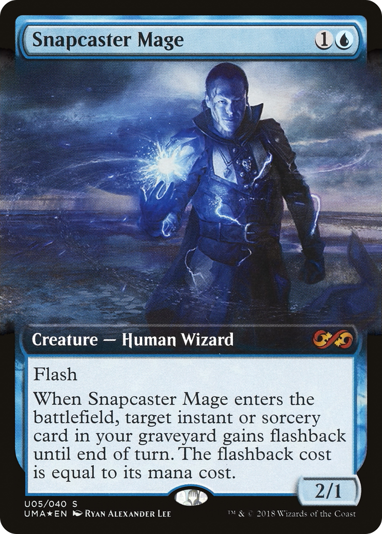 Snapcaster Mage (UMA:BT-U05) [Ultimate Box Topper] (Extended Art) Foil MTG Single Wizards of the Coast