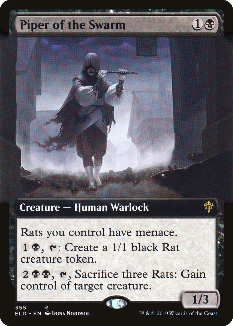 Piper of the Swarm (ELD-355) [Throne of Eldraine] (Extended Art) Foil MTG Single Wizards of the Coast