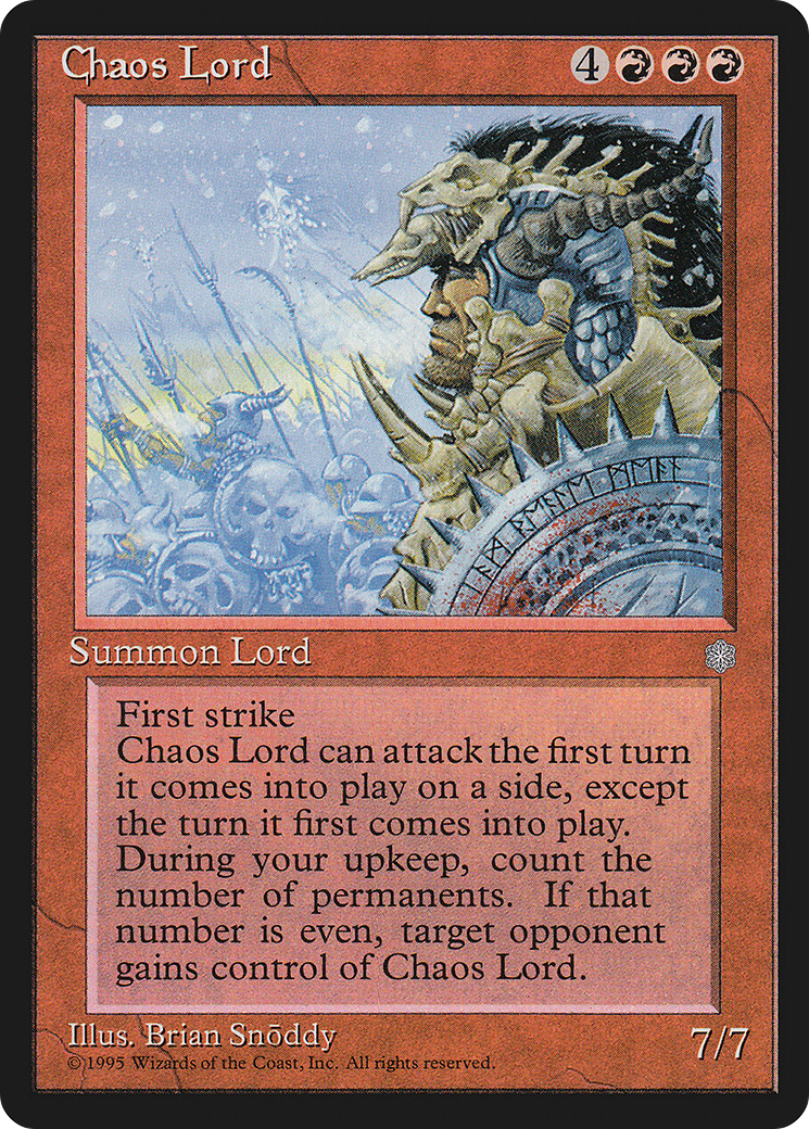 Chaos Lord (ICE-) [Ice Age] MTG Single Wizards of the Coast
