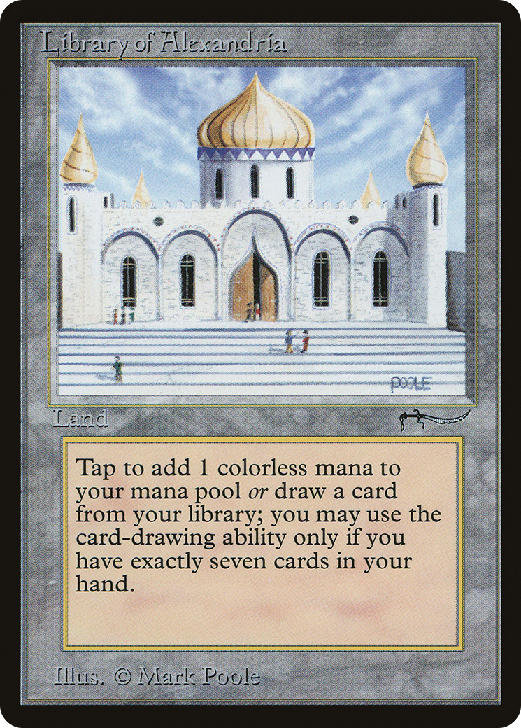 Library of Alexandria (ARN-076) [Oldschool] Arabian Nights MTG Single Wizards of the Coast